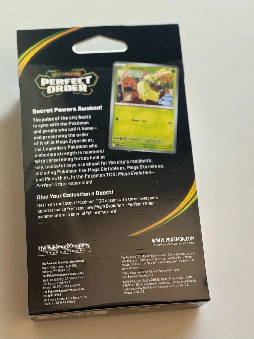Pokémon perfect order Booster Size OS